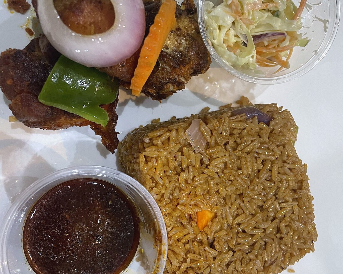 Photographs page: Jollof rice with chicken, photograph by Queen Murja10